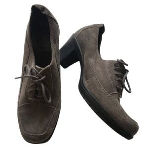 Clarks suede lace-up oxford booties Size 7.5  (7 1/2)